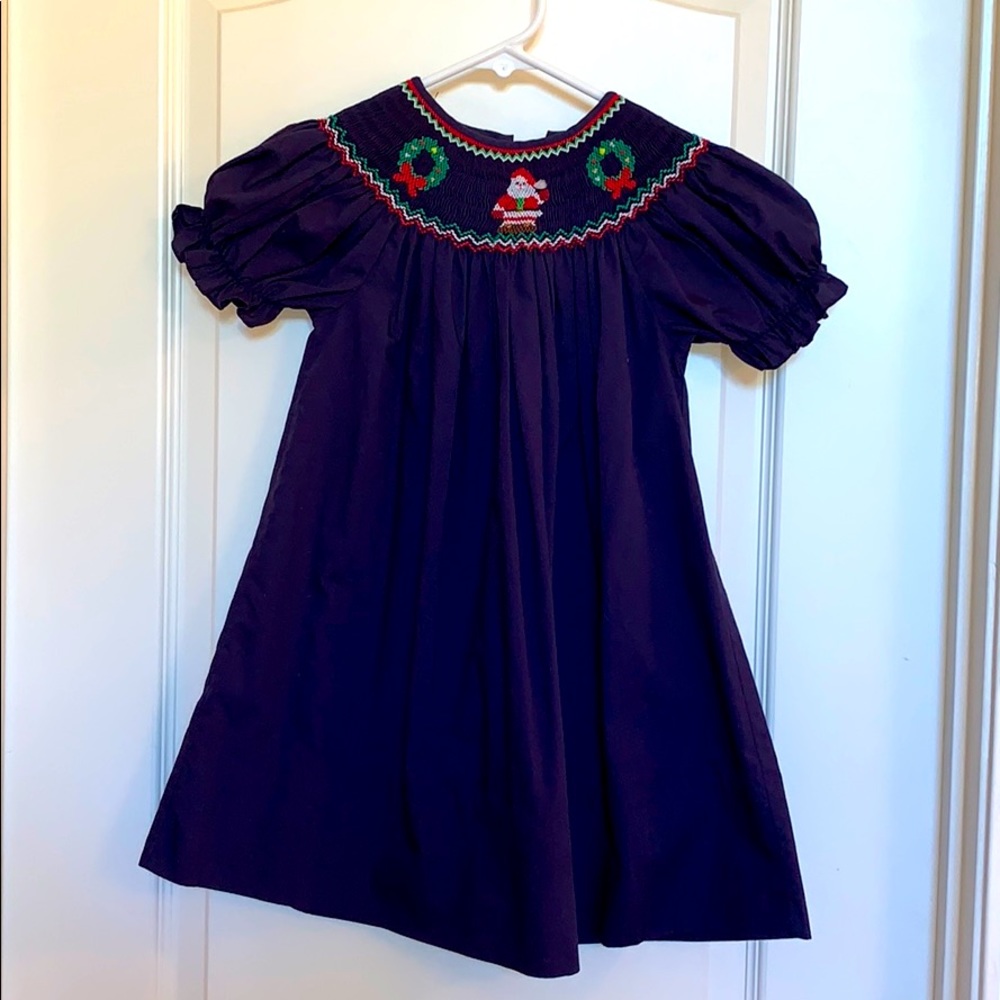 Girls 2t Christmas smocked dress